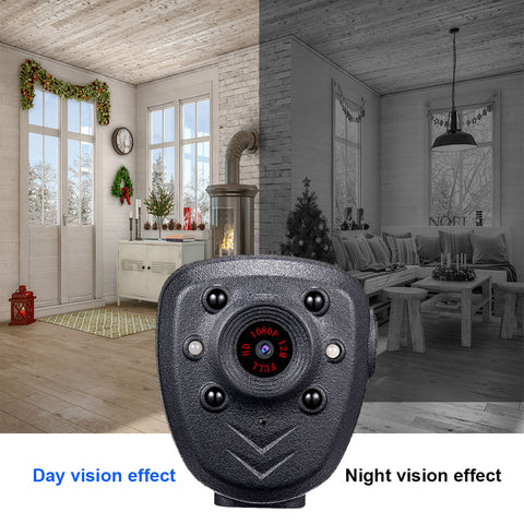 Image of Mini Body Camera HD1080P Video Recorder Built-in 32GB Memory Card, Wearable Police Cam with Night Vision, Pocket Clip for Office, Law Enforcement, Security Guard, Home, Car, Bike, Hiking