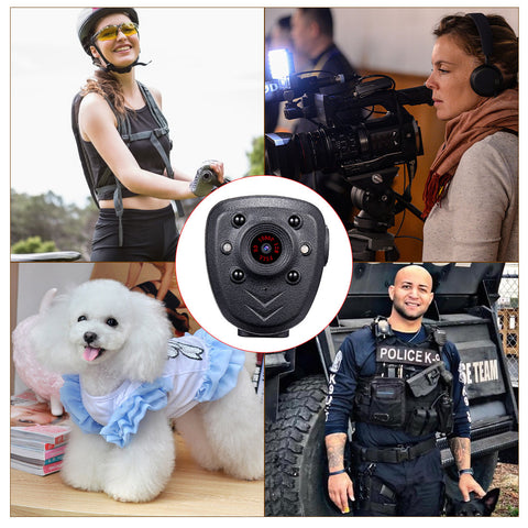 Image of Mini Body Camera HD1080P Video Recorder Built-in 32GB Memory Card, Wearable Police Cam with Night Vision, Pocket Clip for Office, Law Enforcement, Security Guard, Home, Car, Bike, Hiking