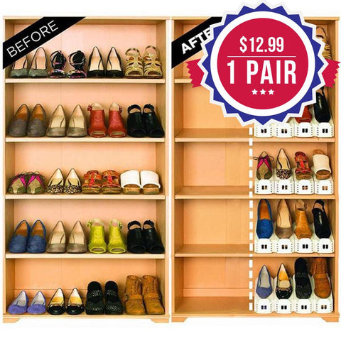 Image of YIJIAOYUN Shoe Rack Space Saver, 1 Pack (2 Pieces)