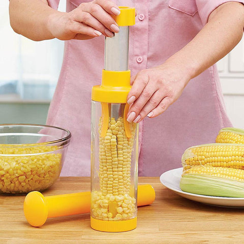 Image of YIJIAOYUN Easy Corn Stripper and Container , Yellow