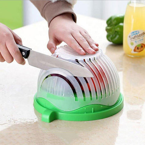 Image of YIJIAOYUN Upgraded Salad Cutter Bowl, Green