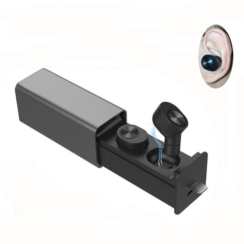 Image of True Wireless Stereo GW10 Earbuds, Bluetooth V4.2 In-Ear Headset, Noise Cancelling Earphone with Charging Case, Invisible Headphone with Mic for Running Gym Workout for iPhone Samsung