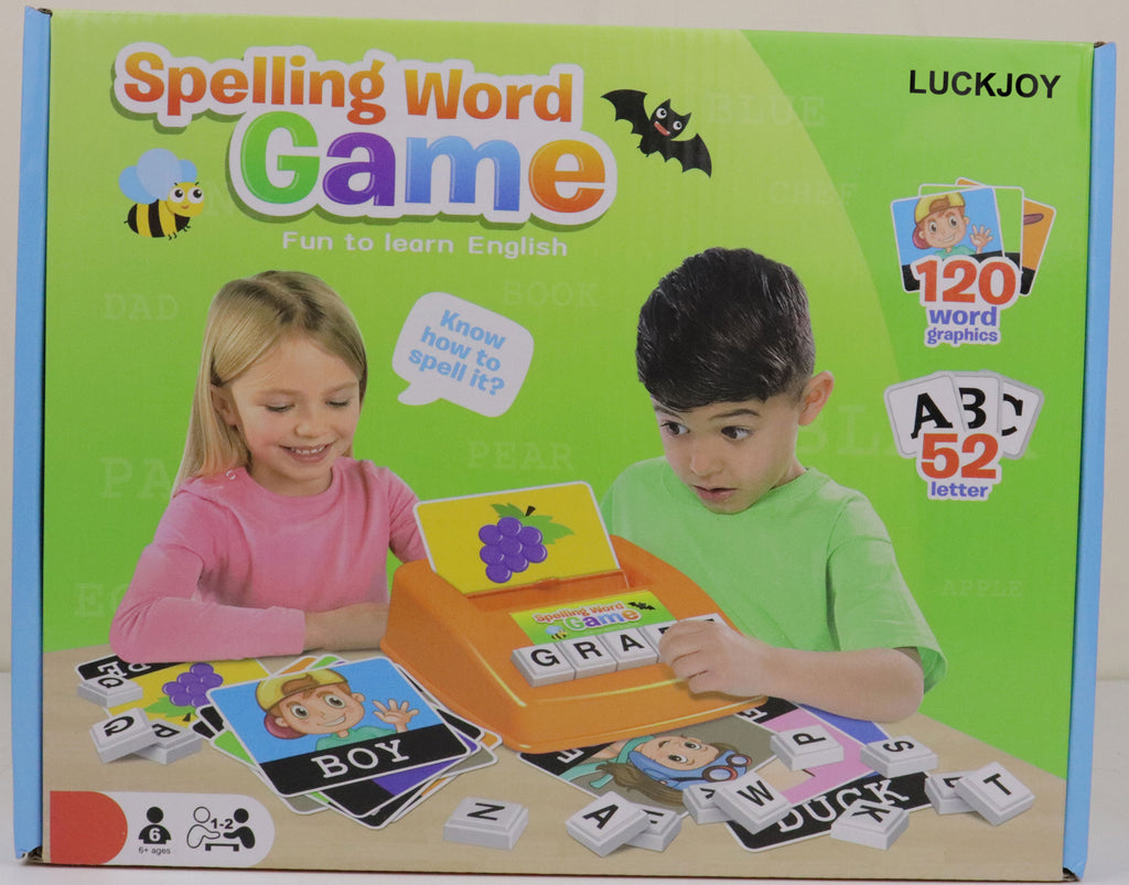 LUCKJOY Matching Letter Game, Alphabet Reading & Spelling, Words & Objects, Number & Color Recognition, Educational Learning Toy for Preschooler, Kindergarten 3+ Years Old Kids Boys Girls Toddlers