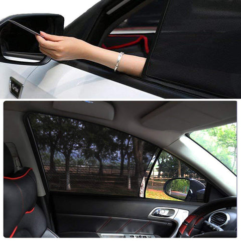 Image of An Genius Temporary Fix for Shading the Kids while Driving