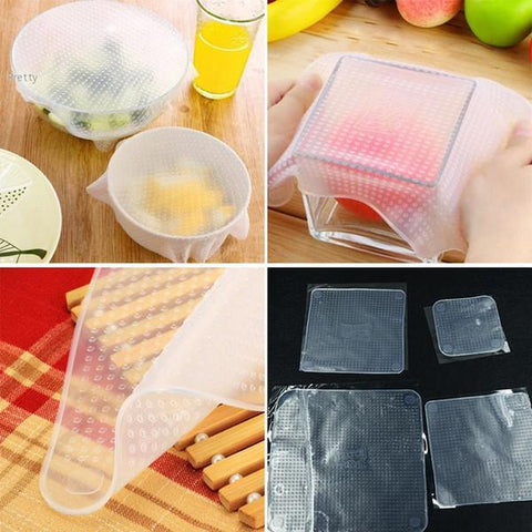 Image of Silicone Reusable Food Wraps (4 PCs)