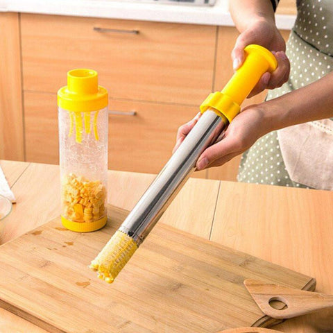 Image of YIJIAOYUN Easy Corn Stripper and Container , Yellow