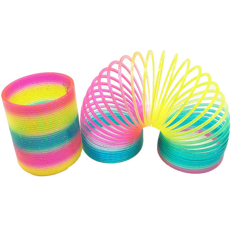 Image of Magic Spring Rainbow Slinky Toy - 8.5 CM,2 Pack