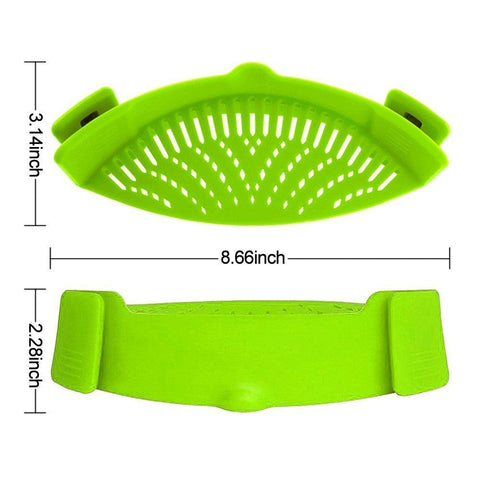 Image of YIJIAOYUN Clip-On Silicone Colander, 1 Size Fits ALL!