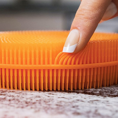 Image of YIJIAOYUN Silicone Multi-Purpose Scrubber Sponge, Mildew-Free
