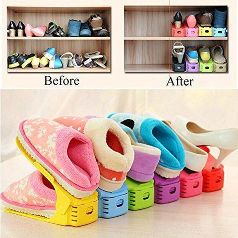 Image of YIJIAOYUN Shoe Rack Space Saver, 1 Pack (2 Pieces)