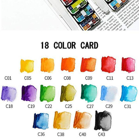 Image of Travel Painting Set For Kids, Painting Learners, 18 Colors & 42 Colors