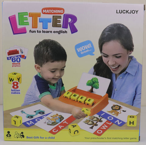 Image of LUCKJOY Matching Letter Game, Alphabet Reading & Spelling, Words & Objects, Number & Color Recognition, Educational Learning Toy for Preschooler, Kindergarten 3+ Years Old Kids Boys Girls Toddlers