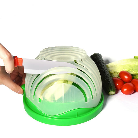 Image of YIJIAOYUN Upgraded Salad Cutter Bowl, Green