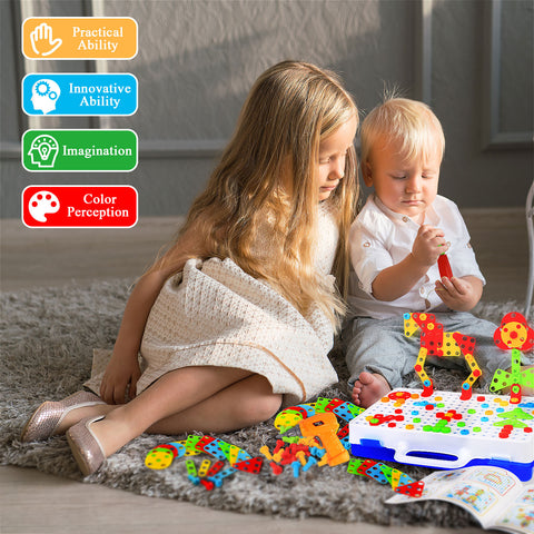 Image of LUCKJOY 237 Pieces Electric DIY Drill Educational Set