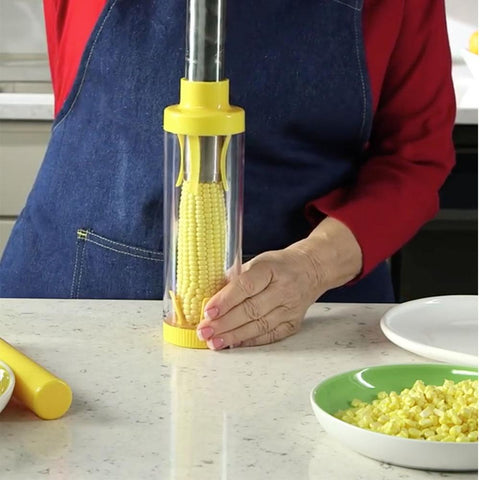 Image of YIJIAOYUN Easy Corn Stripper and Container , Yellow