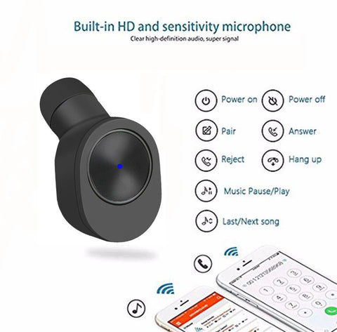 Image of True Wireless Stereo GW10 Earbuds, Bluetooth V4.2 In-Ear Headset, Noise Cancelling Earphone with Charging Case, Invisible Headphone with Mic for Running Gym Workout for iPhone Samsung