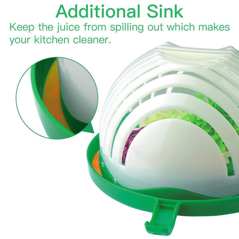 Image of YIJIAOYUN Upgraded Salad Cutter Bowl, Green