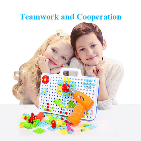 Image of LUCKJOY 237 Pieces Electric DIY Drill Educational Set