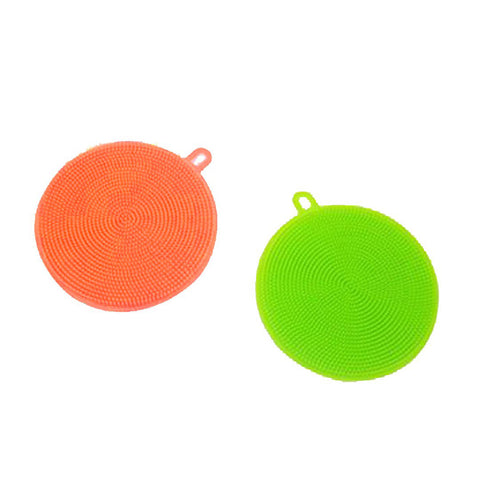 Image of YIJIAOYUN Silicone Multi-Purpose Scrubber Sponge, Mildew-Free