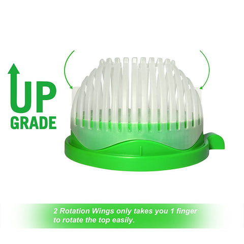 Image of YIJIAOYUN Upgraded Salad Cutter Bowl, Green