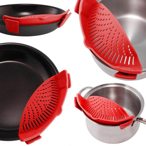 Image of YIJIAOYUN Clip-On Silicone Colander, 1 Size Fits ALL!