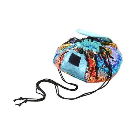 Image of Travel Easy-to-pack Bag, Sequin Makeup Bag