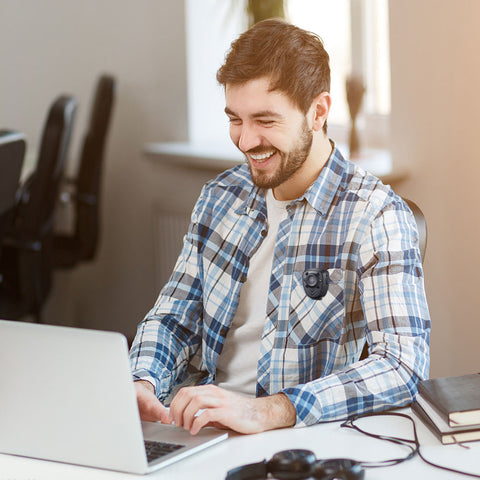 Image of Mini Body Camera HD1080P Video Recorder Built-in 32GB Memory Card, Wearable Police Cam with Night Vision, Pocket Clip for Office, Law Enforcement, Security Guard, Home, Car, Bike, Hiking