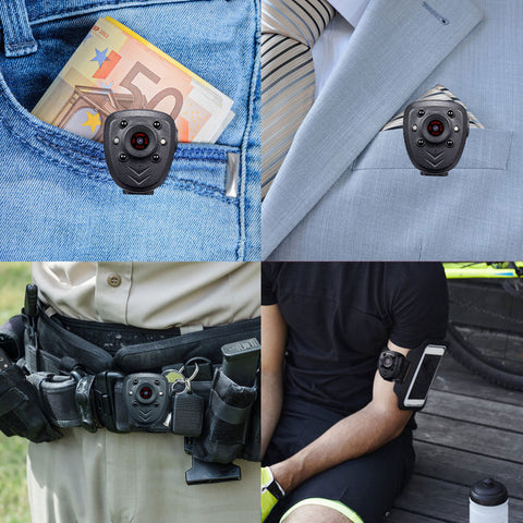 Image of Mini Body Camera HD1080P Video Recorder Built-in 32GB Memory Card, Wearable Police Cam with Night Vision, Pocket Clip for Office, Law Enforcement, Security Guard, Home, Car, Bike, Hiking