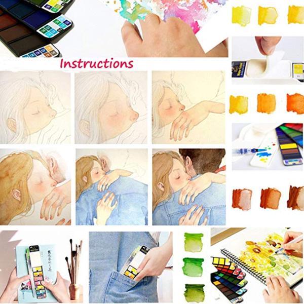 Travel Painting Set For Kids, Painting Learners, 18 Colors & 42 Colors