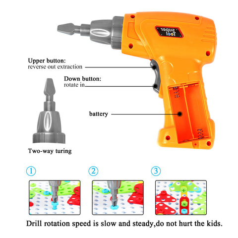Image of LUCKJOY 237 Pieces Electric DIY Drill Educational Set