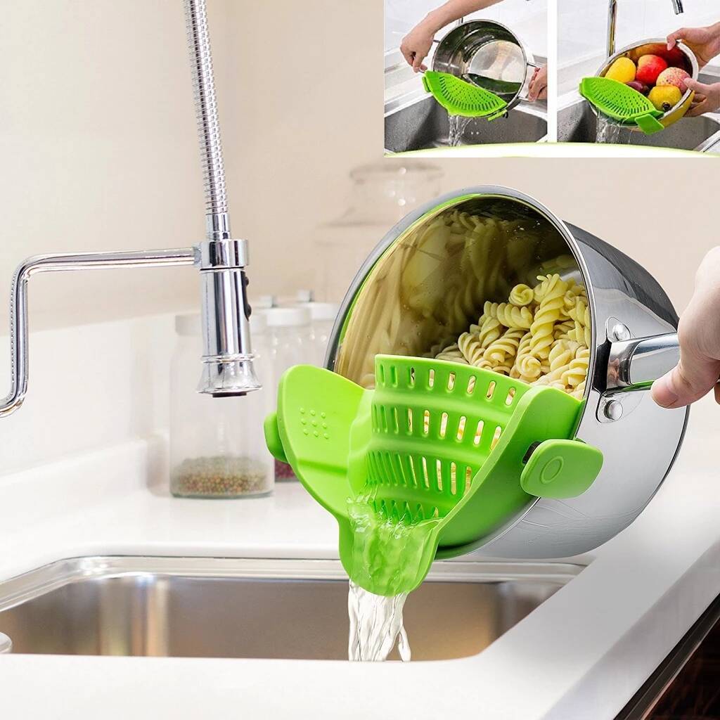 YIJIAOYUN Clip-On Silicone Colander, 1 Size Fits ALL!