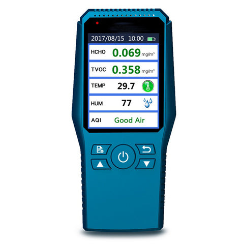 Image of Digital Formaldehyde Detector Using Electrochemical Testing Technology, Air Quality Monitor with  Accurate TEMP/HUM/HCHO/TVOC/AQI Test Charged by USB