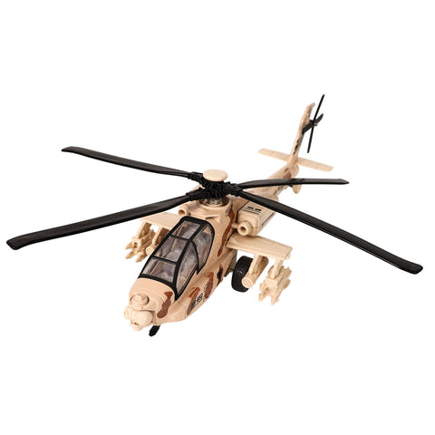 Image of LUCKJOY 11.2 inch Pull Back Military Helicopter Toy with Lights and Sounds Army Plane Airplane for Kids Children Boys Girls