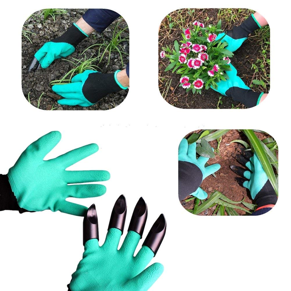 Garden Gloves For Digging & PlantingGardening Gloves, Runfish Women Garden Digging Genie Gloves with Claws Protective Gear Gardening Tool Best Gift for Gardeners (1 pair)