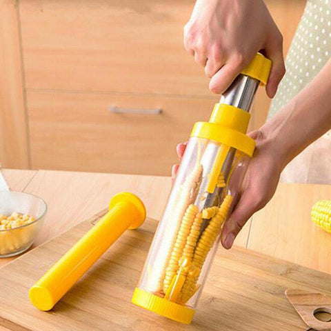 Image of YIJIAOYUN Easy Corn Stripper and Container , Yellow