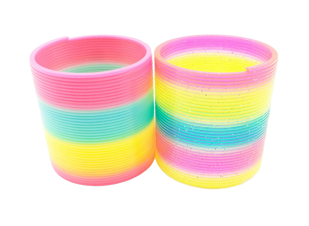 Magic Spring Rainbow Slinky Toy - 8.5 CM,2 Pack
