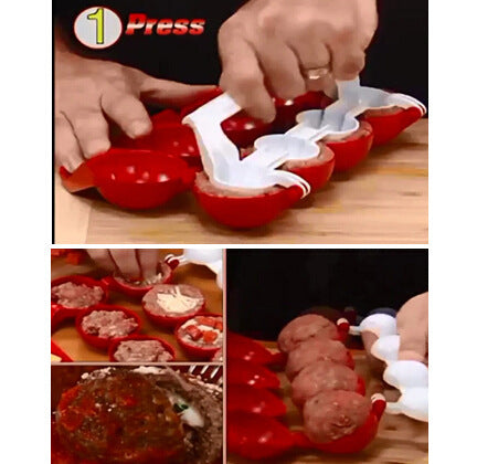 Image of YIJIAOYUN  Easy Meatballs Maker, Red and White