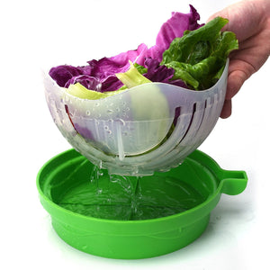 YIJIAOYUN Upgraded Salad Cutter Bowl, Green