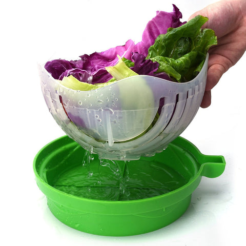Image of YIJIAOYUN Upgraded Salad Cutter Bowl, Green