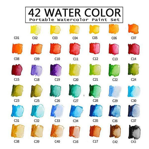 Image of Travel Painting Set For Kids, Painting Learners, 18 Colors & 42 Colors