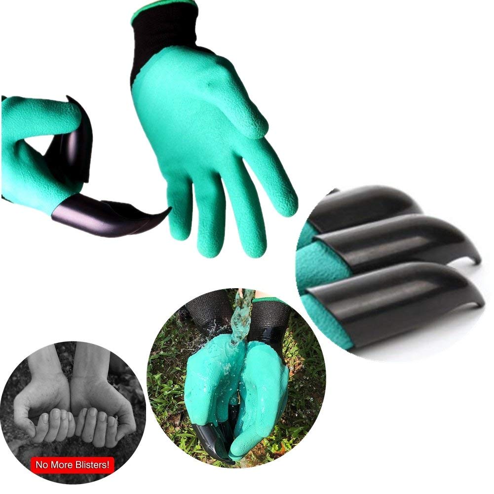 Garden Gloves For Digging & PlantingGardening Gloves, Runfish Women Garden Digging Genie Gloves with Claws Protective Gear Gardening Tool Best Gift for Gardeners (1 pair)