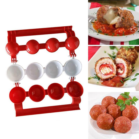 Image of YIJIAOYUN  Easy Meatballs Maker, Red and White