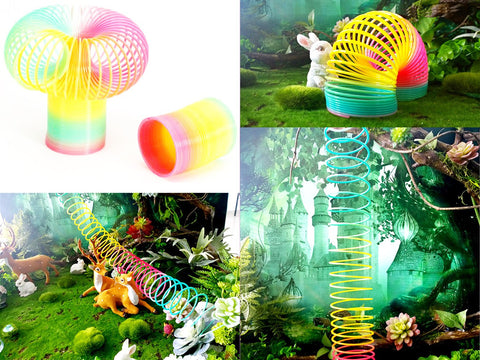 Image of Magic Spring Rainbow Slinky Toy - 8.5 CM,2 Pack