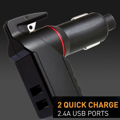 Image of 3-in-1 Car Multi-functional Tool, Emergency Escape Tool, Phone Charger, Belt Cutter