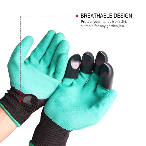 Image of Garden Gloves For Digging & PlantingGardening Gloves, Runfish Women Garden Digging Genie Gloves with Claws Protective Gear Gardening Tool Best Gift for Gardeners (1 pair)