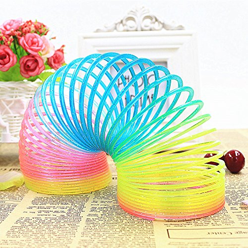 Magic Spring Rainbow Slinky Toy - 8.5 CM,2 Pack
