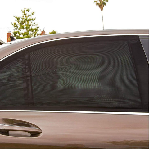 Image of An Genius Temporary Fix for Shading the Kids while Driving