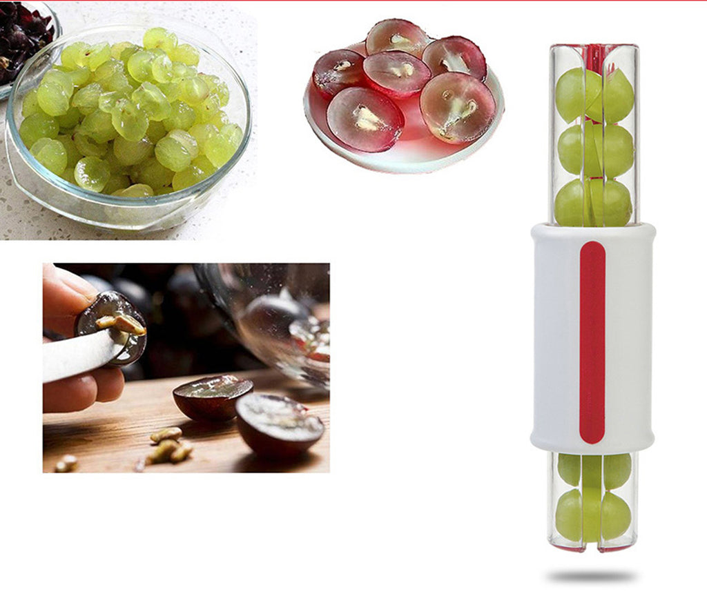 Easy Grape and Tomato Slicer. Zip, Lock and Slice